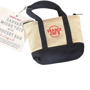 Trader Joe's Canvas Micro Tote with tote inside